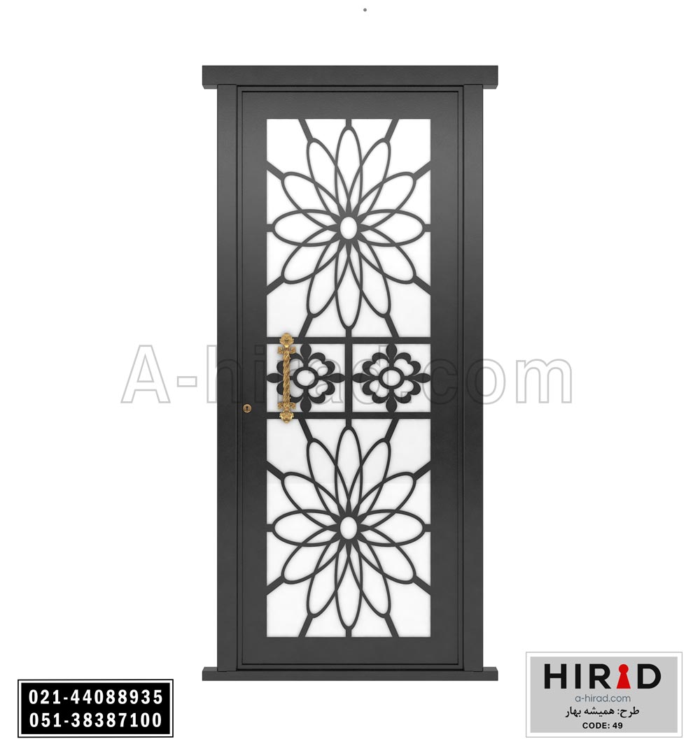 درب فلزی لیزری تک لنگه هیراد کد 1049 عرض 108 ارتفاع 223 